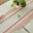 thumbnail image 4 of Striped Boho Table Runner with Tassels Long Macrame Woven Table Runners Dresser Scarf for Holiday Party, Bridal Shower and Wedding Kitchen Dining Table Decor, 4 of 5
