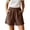 P20 Coffee, variant on Tfken Womens High-Waisted Basic Shorts Stretch Stretchy Summer Linen Casual Shorts Wide-Leg Pockets Short Pants Elastic Waist Ladies Comfy Vacation Clothes Beige
