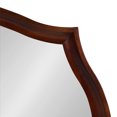thumbnail image 3 of Kate and Laurel Hatherleigh Traditional Scalloped Oval Wall Mirror, 24 x 34, Walnut Brown, Vintage Decorative Wooden Rectangular Mirror for Use in Bathroom, Entryway, or Bedroom, 3 of 7