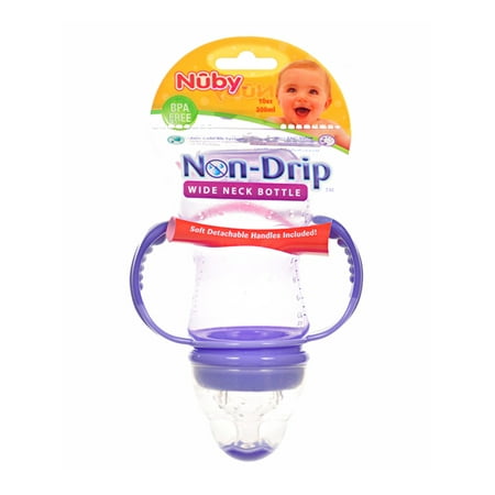 Nuby Wide Neck 3-Stage Nurser Set (8 Oz.) - purple, one size