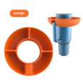 thumbnail image 1 of Car Mounted Cup Holder Snack Tray Snack Platter Fruit Platter Reusable Snack Dispenser Rolling Snack Bowl 3-Grid Snack Rack 4 Cell Orange, 1 of 6