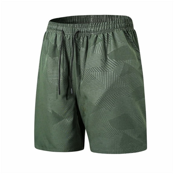 Hurxie Men's Linerless Workout Shorts 5'' - Lightweight Quick Dry for Running Sports Athletic Gym with Pockets Army Green,L