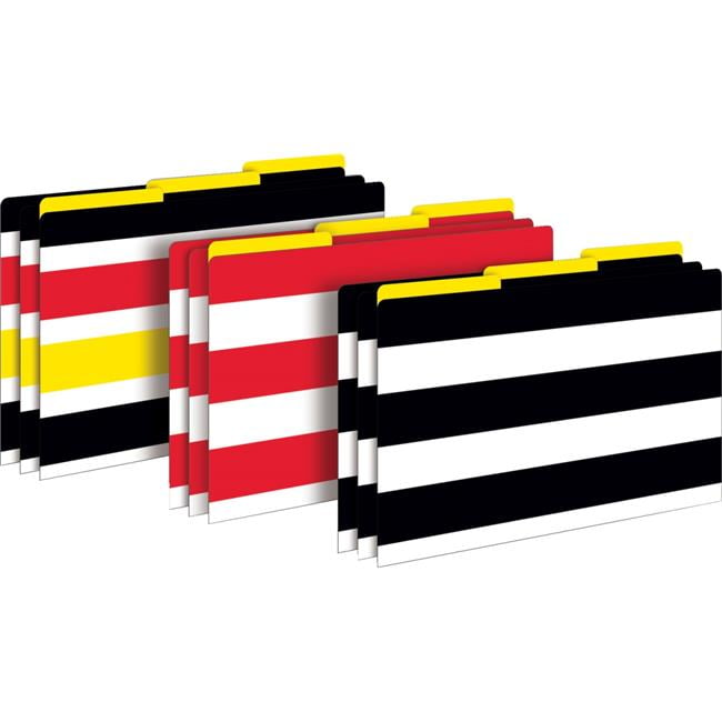Barker Creek File Folders, 9.5&#34; x 14.8&#34;, 9ct - Wide Stripes