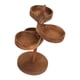 thumbnail image 3 of Organizador de joyas, soporte de madera para joyas, estante redondo para guardar maquillaje y pendientes. Marrón, 3 of 9