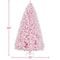 thumbnail image 2 of Renwick Clear Prelit Incandescent Pink Snow Flocked Spruce Decorative Artificial Christmas Tree, 7.5', 2 of 10