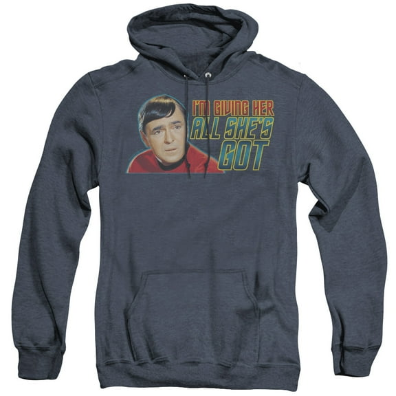 Star Trek All Shes Got Adult Heather Hoodie Sweatshirt Navy