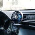 thumbnail image 4 of Klonfd Car Fan USB Powered For Mounted 360° Rotatable With Colorful Light Portable Clip Fans That Blow Cold Air Vent Cooler Small Mini Silent Fan For Vehicle Van Truck, 4 of 6