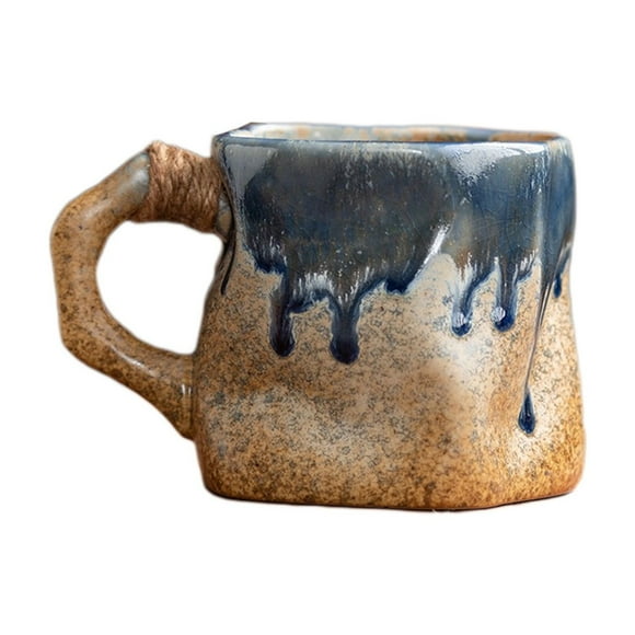 Mineral Crystal Design Elegant Coffee Mugs, Ceramic Multi-Colored Cups for Daily Use and Meditation, Beautiful Kitchenware Decor as Gift for Celebrations