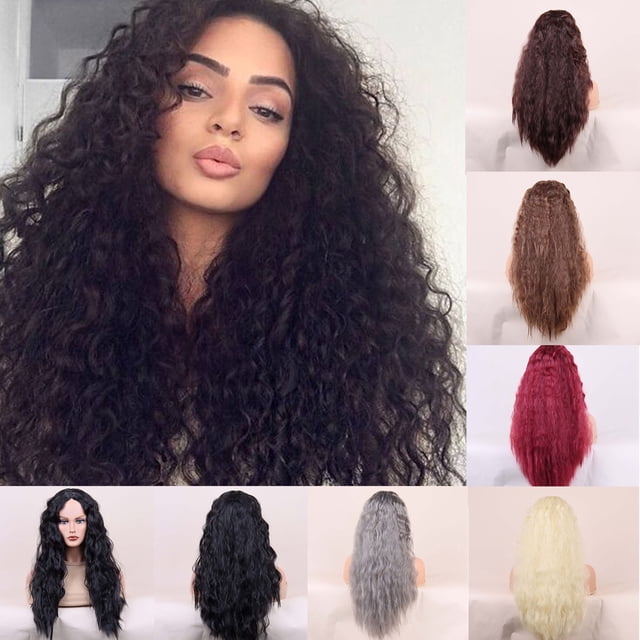 XWSHYW Pelucas Peluca para Mujer con Pelo Largo y Rizado, Peluca de Fibra Sintética de Moda, 70Cm