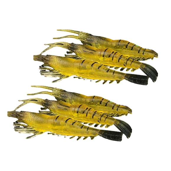 Advancent 6 uds. Cebo en forma de camarón, cebos de arrastre reutilizables, vivo, útil, práctico, señuelo de pesca, pulpo, calamar, lago de Pescar