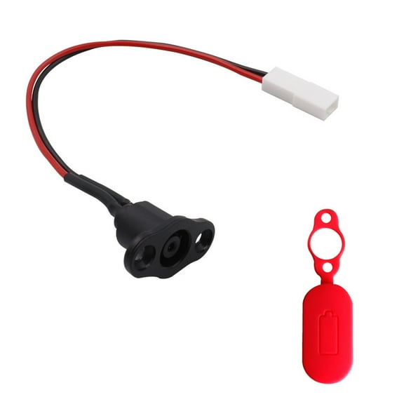 Charging Port with Charging Line Replacement Electric Scooter Charging Port Waterproof Scooter Accessories