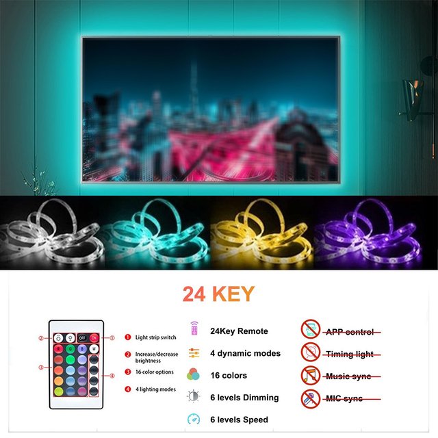 Led Strip Lights 5050 RGB LED Light Smart APP Control For Christmas Party TV Backlight Home Bedroom Decor Lighting Ribbon Tape