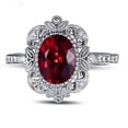 thumbnail image 2 of Vintage 1.50 Carat Ruby and Diamond Engagement Ring in 14k White Gold affordable ruby & diamond engagement ring, 2 of 3