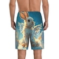 thumbnail image 2 of Balery Cute Angel Winged Rabbit Men's Cotton Knit Pajama Shorts Waistband & Pockets,Short Pajama Pants-3X-Large, 2 of 8