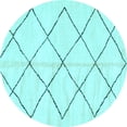 thumbnail image 1 of Ahgly Company Indoor Round Solid Light Blue Modern Area Rugs, 7' Round, 1 of 4