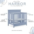 thumbnail image 3 of Dream On Me Harbor 4-in-1 Convertible Mini Crib, Dusty Blue, 3 of 13