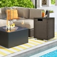 thumbnail image 5 of Costway 16'' Rattan Propane Tank Cover Hideaway Side Table 20 lbs Propane Gas Holder Brown, 5 of 10