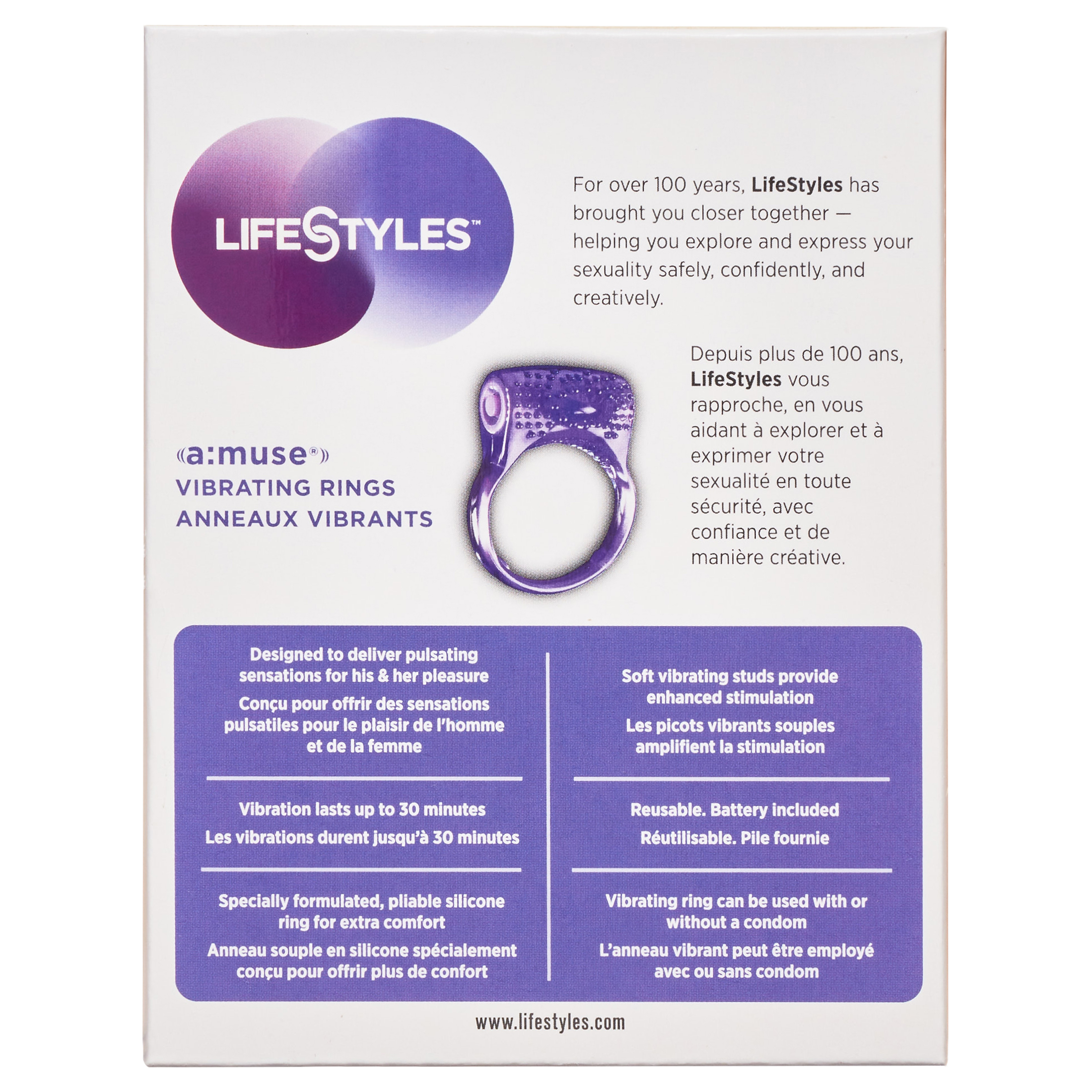 Lifestyles Multi-Pleasure Vibrating Ring Massager, 4 Count - image 2 of 8