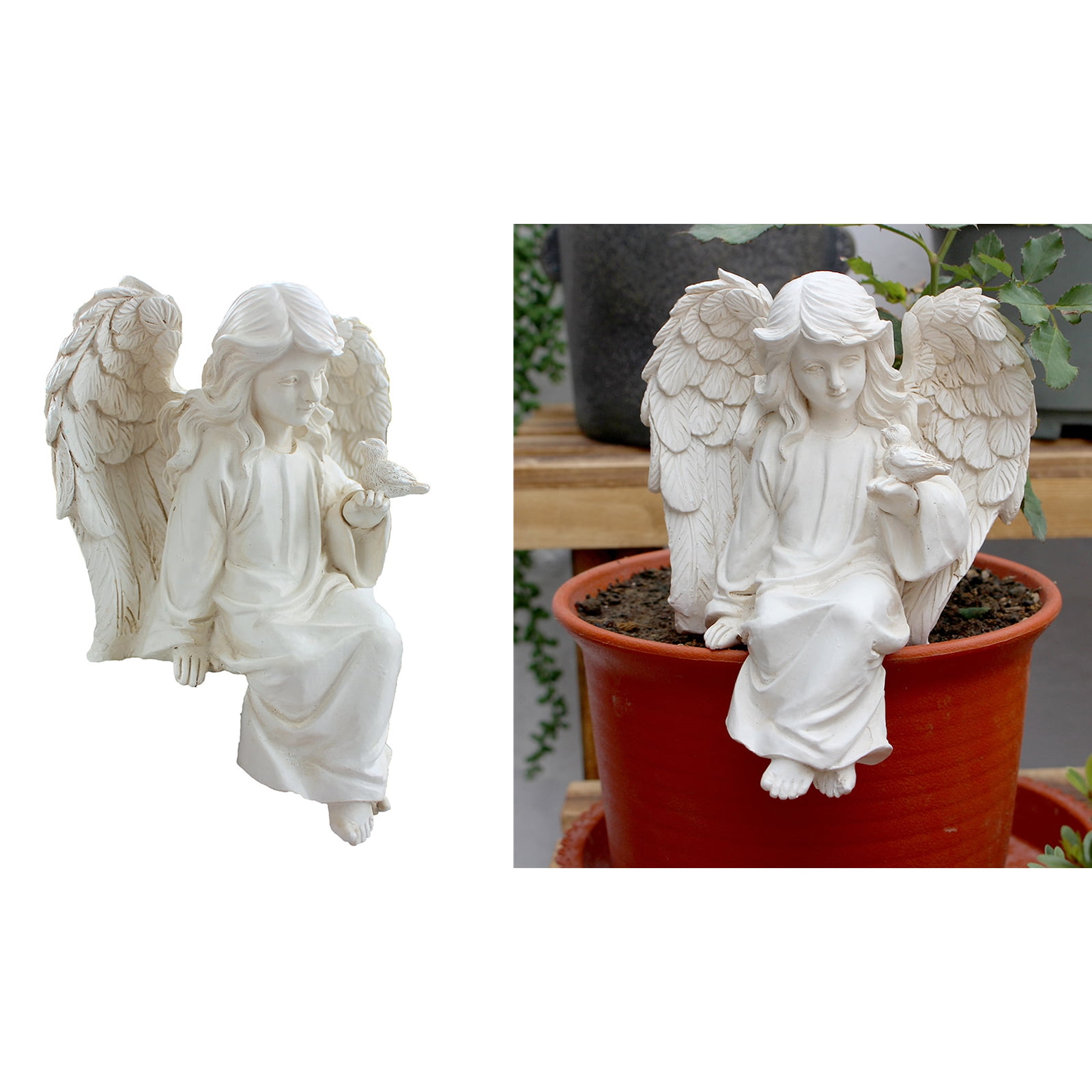 1PC Angela Decorative Ornaments European Sculpture Cherub Figurinee Angela Memorials Angela Garden Statue Table Decorations