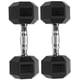 thumbnail image 3 of Mancuernas hexagonales con revestimiento de goma, par, 20 libras, color negro, 3 of 6