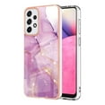 thumbnail image 1 of SaniMore for Samsung Galaxy A33 5G 6.5" 2022 Case with Wireless Charging Shockproof TPU Backplane Glitter Marble Pattern Fashion Design Anti-drop Anti-fingerprint Skin-feel Cover, Lightpurple, 1 of 5