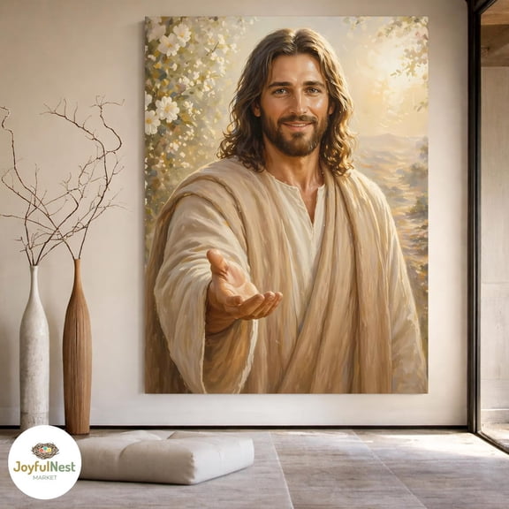 Jesus Reaching Out Print, Christian Wall Art, Inspirational Religious Decor