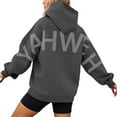 thumbnail image 2 of Uootdi Plus Size Christian Long Gift Sleeve Hoodies for Women Oversized Yahweh Sweatshirts Fashion Drawstring Casual Pullover Tops, 2 of 6
