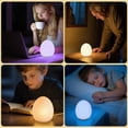 thumbnail image 4 of AuroraNiteBeam Silicone Egg  Light for Kids,Baby Night Light for Nursery, 3-Level Dimming & 30-Min Timer Portable Egg Lamp Gifts for Boys Girls, 4 of 10