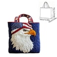 thumbnail image 3 of Twfbrm 4th of July Patriotic Tote Bag, Red White and Blue Quilted Shoulder Bag, USA 250th Anniversary Commemorative Handbag, Reusable Independence Day Shopping Bags Gifts for Friends Family, 3 of 6