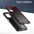 thumbnail image 2 of Galaxy A14 5G Case with Screen Protector, Military Grade Protective Shockproof Hybrid Rugged Case for Samsung Galaxy A14 5G 6.6" - Blackred, 2 of 7