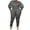 Gray, variant on Women Tracksuit Plus Size Solid 2 Pieces Active Sweatsuit Long Sleeve Pullover & Drawstring Sport Outfits Sets