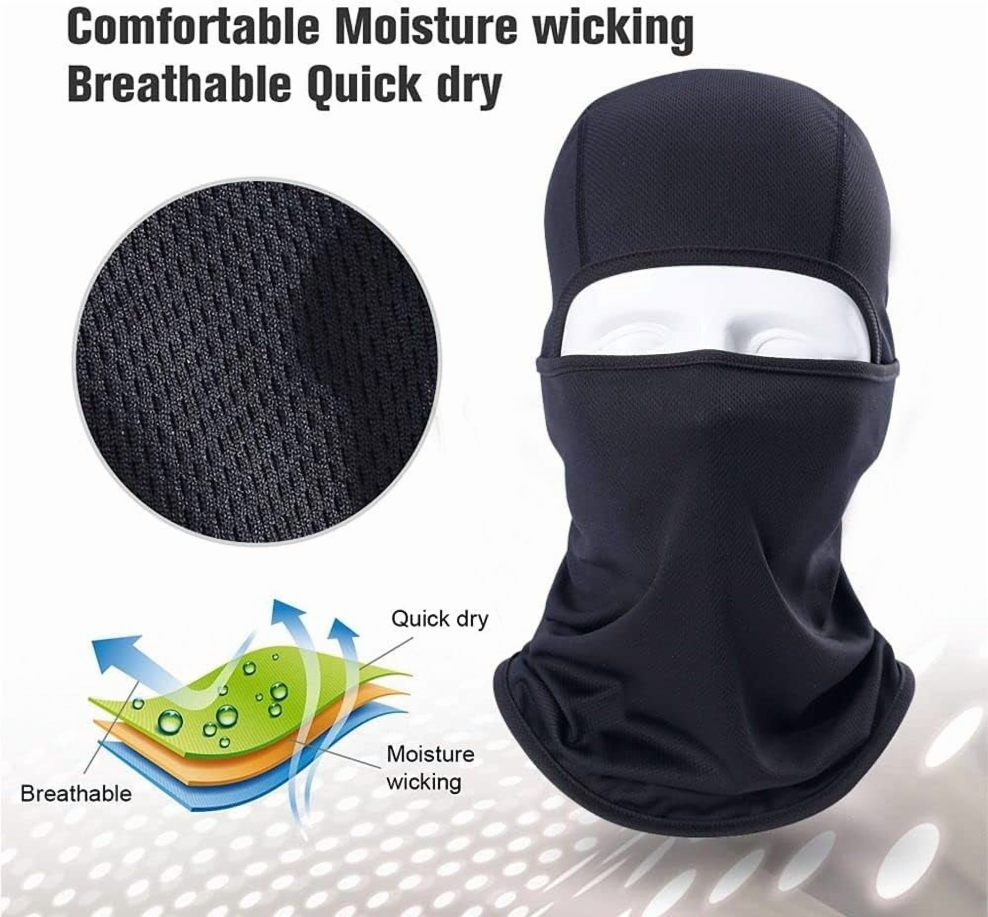 Liho Balaclava Face Mask, 4PCS Ski Mask for Men Women, Cold Weather Face Cover, Sun UV Protection Breathable Windproof Balaclava Hood Tactical Neck Warmer for Hunting Cycling Snow A605