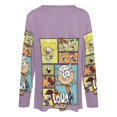 thumbnail image 5 of The Loud House Womens T Shirts V Neck Long Sleeve Tops Causal Loose Summer T-Shirts XL, 5 of 7