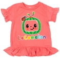thumbnail image 2 of CoComelon JJ Yoyo Tomtom Infant Baby Girls Peplum T-Shirt and Bike Shorts Outfit Set Infant to Toddler, 2 of 5