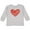 AC-Heather Grey, variant on Inktastic Love, Hearts, Red Hearts, Valentine's Day Girls Long Sleeve Toddler T-Shirt