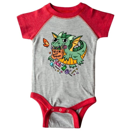 

Inktastic Trick Or Treat Cute Halloween Dragon Gift Baby Boy or Baby Girl Bodysuit