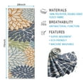 thumbnail image 2 of Blue Floral and Petal Pattern Hot Yoga Mat Towel Non Slip for Hot Yoga - Quick-Drying Yoga Mat Cover with 4 Corner Pockets with Travel Bag - Hot Yoga Towel Non Slip 74"x26", 2 of 6