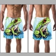 thumbnail image 3 of luoweisi Men's Beach Shorts Quick Dry Swim Trunks with Mesh Lining Frog XL, 3 of 5