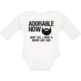 thumbnail image 3 of Inktastic Adorable Now...wait Till I Have a Beard Like Dad Boys Long Sleeve Baby Bodysuit, 3 of 5