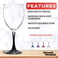 thumbnail image 2 of Nuance Wine Glasses by ARC 10.5 oz. Set of 10, Bulk Pack - Restaurant Glassware, Perfect for Red Wine, White Wine, Cocktails - Black, 2 of 5