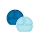 thumbnail image 1 of Plato de Succión Bumkins Azul para Bebés y Niños Pequeños con Agarre Dividido, 1 of 6