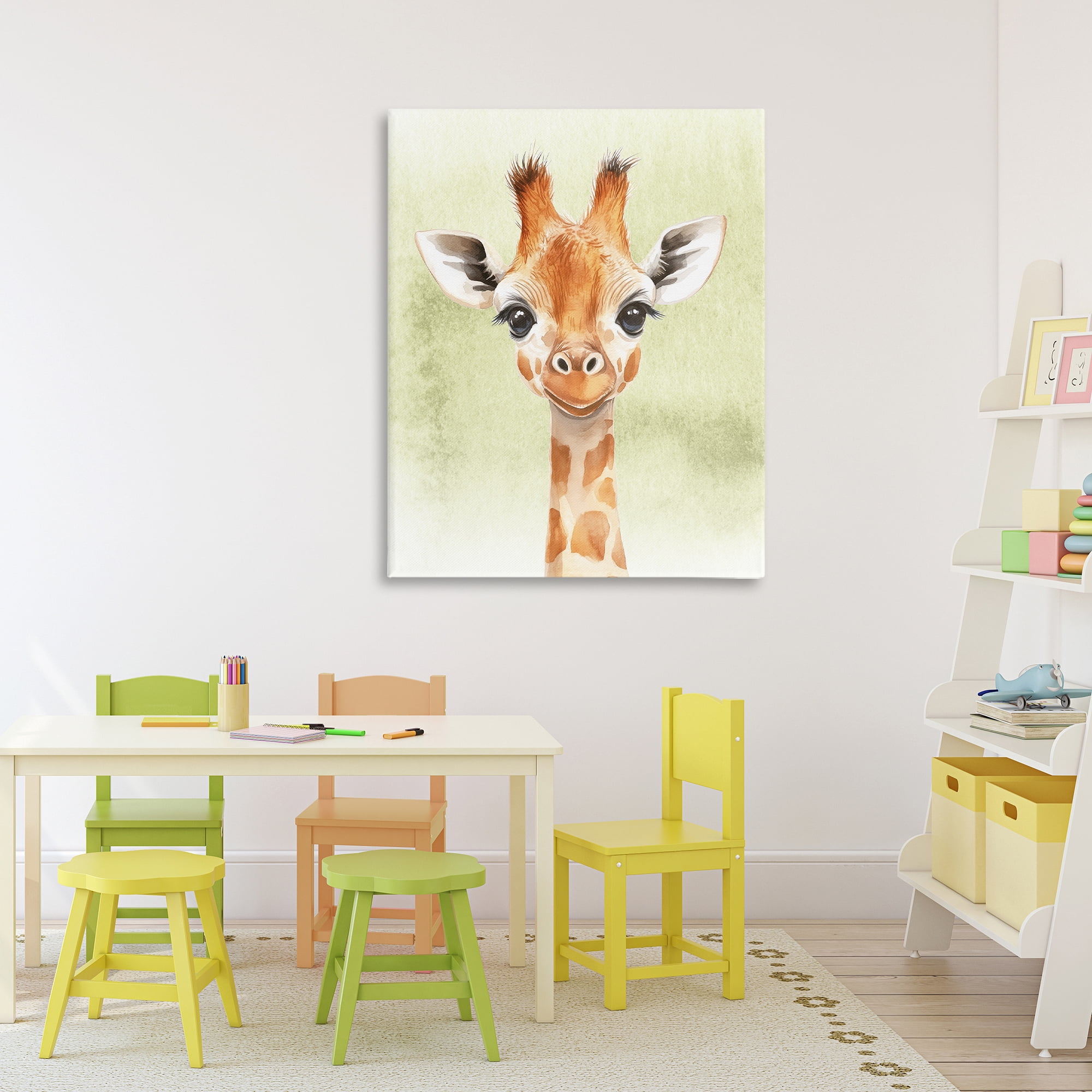 Stupell Industries Jungle Friends Baby Giraffe Canvas Wall Art, design by Christine Simpson Art