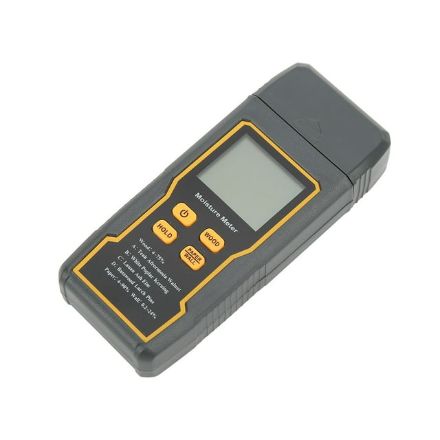 Moisture Meter, Auto Power Off Wall Moisture Detector Water Leak Detection 4 Measurement Modes for Building Material Firewood Floor 2 Pin