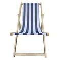 thumbnail image 3 of Dark Blue Populus Wood Sling Chair - Folding Outdoor Chaise Lounge With Broad Stripe, 24.71 In. Width, 40.81 Depth For Garden Use Chair, 7.72 Lb Weight, 220 Lbs Limit, 3 of 3