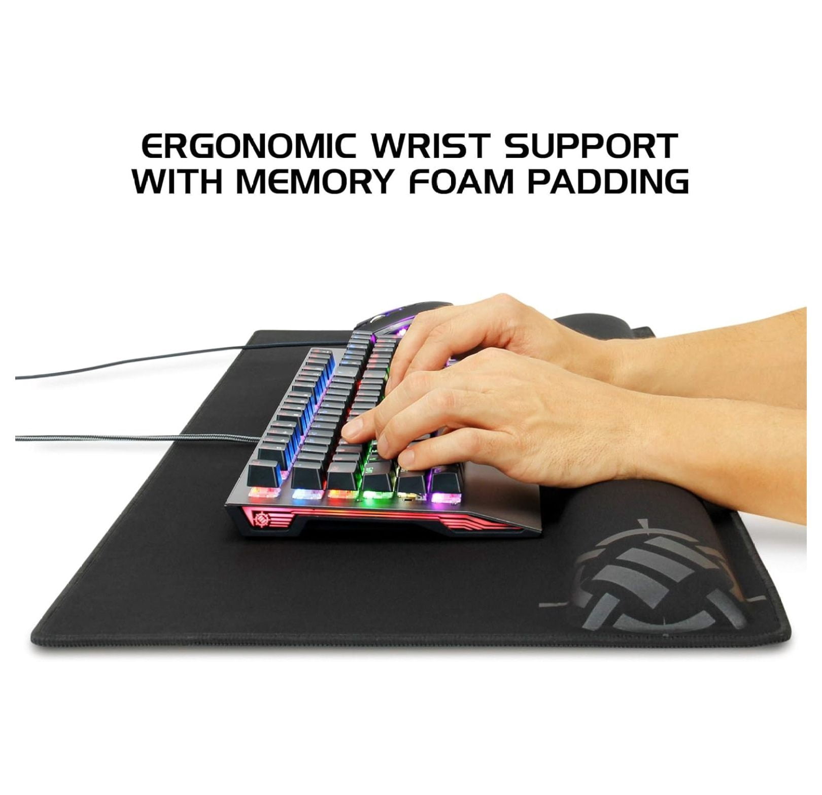 Large Mouse Pad with Wrist Rest - XXL Gaming Desk Pad