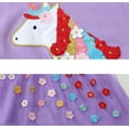 thumbnail image 6 of WIBACKER 2-7T Little Girls Short Sleeve Dress Party Cotton Summer Appliques Unicorn Tulle Dresses, 6 of 7
