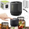 thumbnail image 1 of Mason Jar Vacuum, 2024 Best Ever Jar Vacuum Sealer, Kz-80S Mason Jar Vacuum Sealer, Everjar Electric Mason Jar Vacuum Sealer, One Button, Seals All Kinds of Lids (Black), 1 of 5