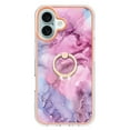 thumbnail image 3 of Case for iPhone 11 case,Shiny IMD Marble Pattern Ring Kickstand Case for Girls,Enhanced Camera and Screen Protection Cover, 3 of 6