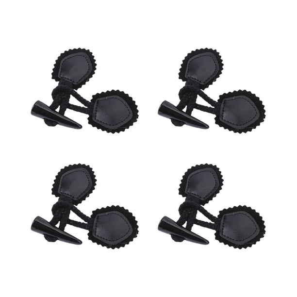 Sonducket Botones de palanca de bocina seguros y respetuosos con el medio ambiente, 4 piezas, botones de cierre de palanca de bocina Accesorios de disfraces negro