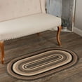 thumbnail image 6 of VHC Brands Sawyer Mill Jute Oval Rug & Non Skid Pad, White, Asphalt, & Gray, 6 of 8